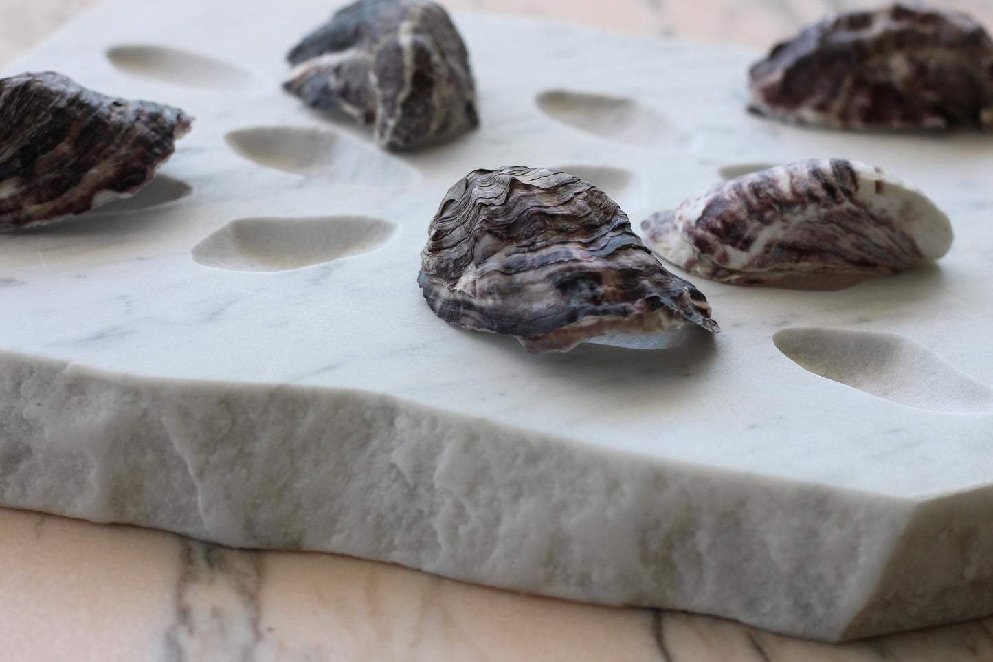 CARRARA MARBLE OYSTER PLATTER