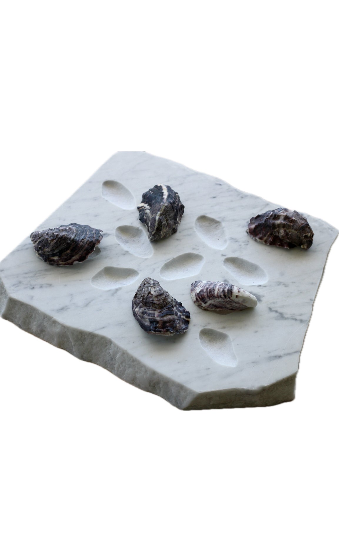 CARRARA MARBLE OYSTER PLATTER