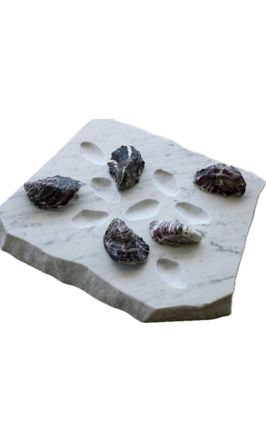 CARRARA MARBLE OYSTER PLATTER